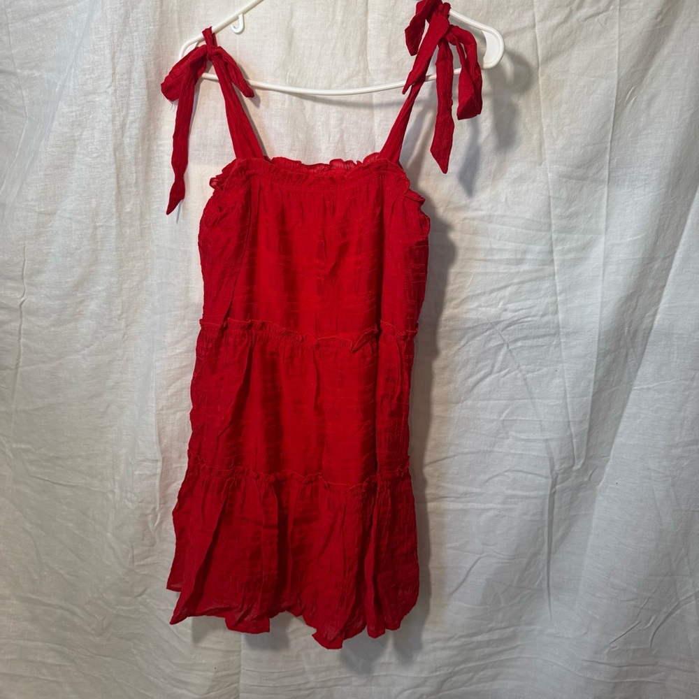 Altar'd State Vibrant Red Sleeveless Dress